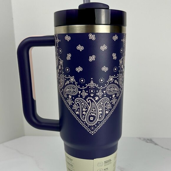 Stanley Mesa Rose Collection 30oz Tumbler Limited Edition, Blue Corn Paisley - Picture 2 of 4